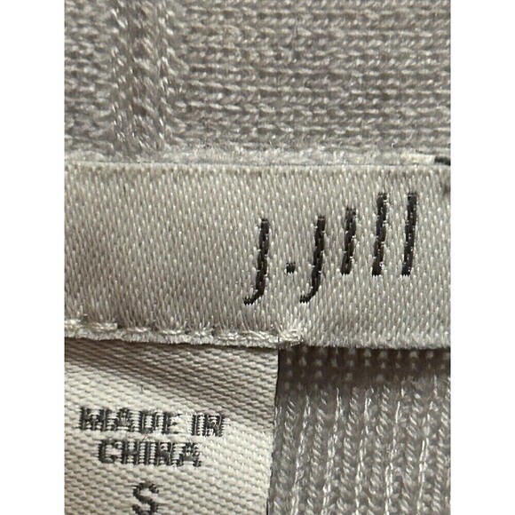 J Jill Open Cardigan Sweater Women’s Size S Gray Lightweight Wool Blend Preppy - Picture 5 of 16